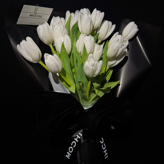 White Tulip｜韓式白色鬱金香｜花店 Flowers Florist｜情人節花束 求婚花束