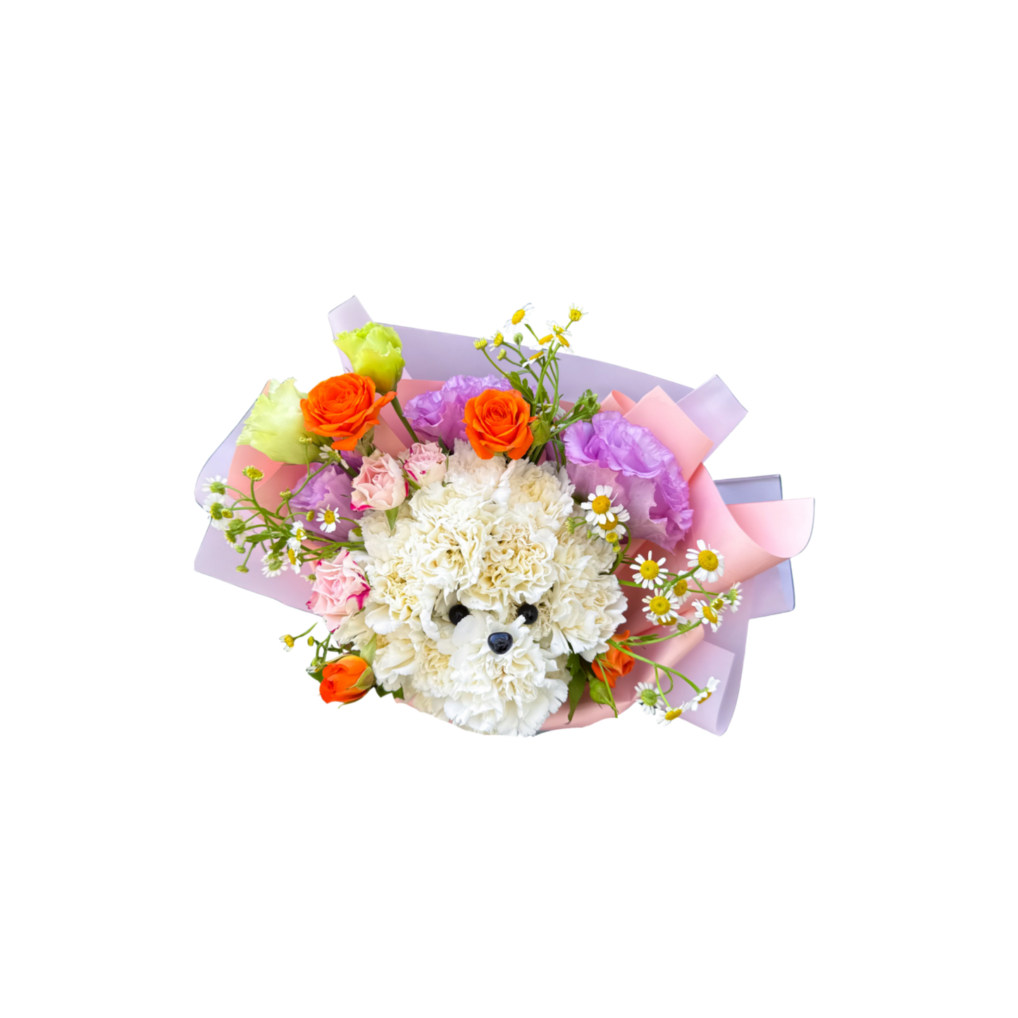 White Doggy | 白色小狗｜花店 Flowers Florist｜情人節花束 求婚花束