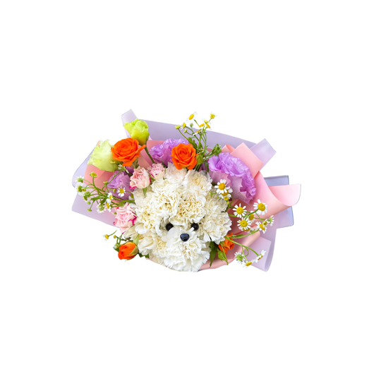 White Doggy | 白色小狗｜花店 Flowers Florist｜情人節花束 求婚花束