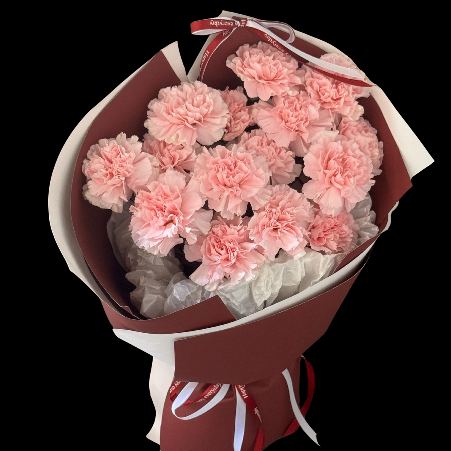 Pink Carnation｜16枝粉紅色康乃馨花束｜花店 Flowers Florist｜情人節花束 求婚花束